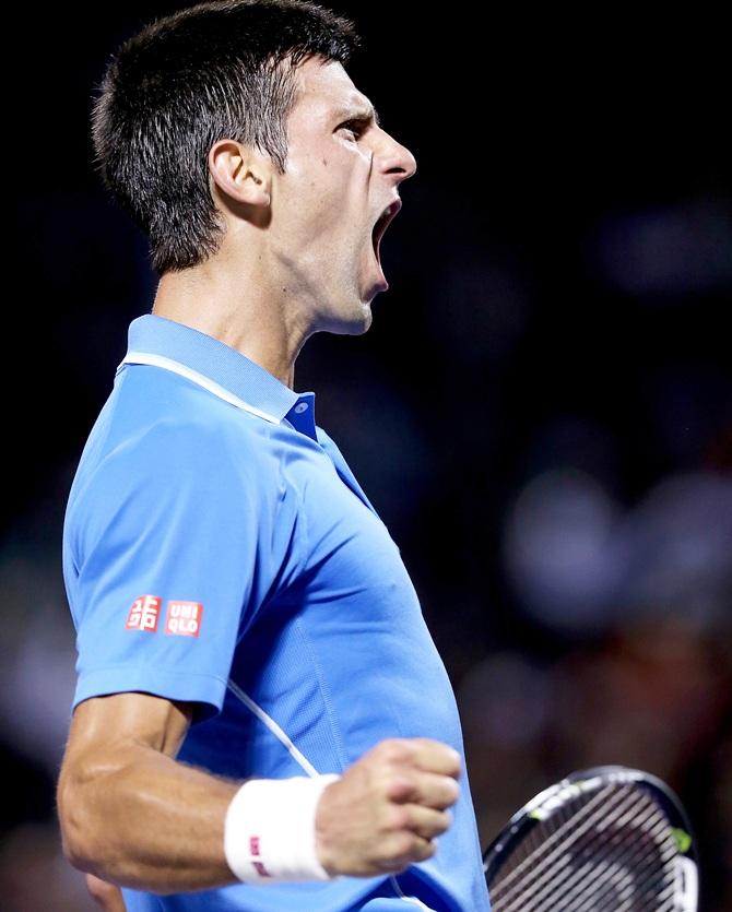 Novak Djokovic of Serbia