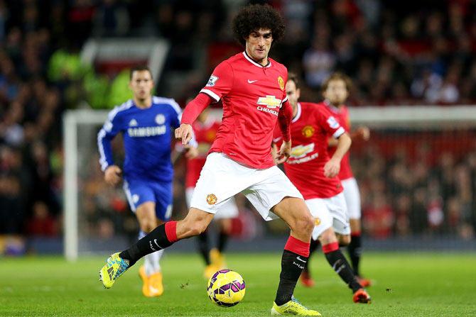 Marouane Fellaini of Manchester United in action