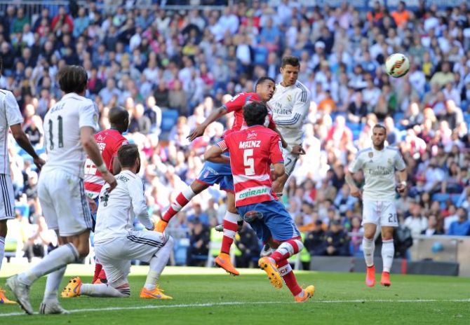 Ronaldo hits five as Real crush sorry Granada - Rediff Sports