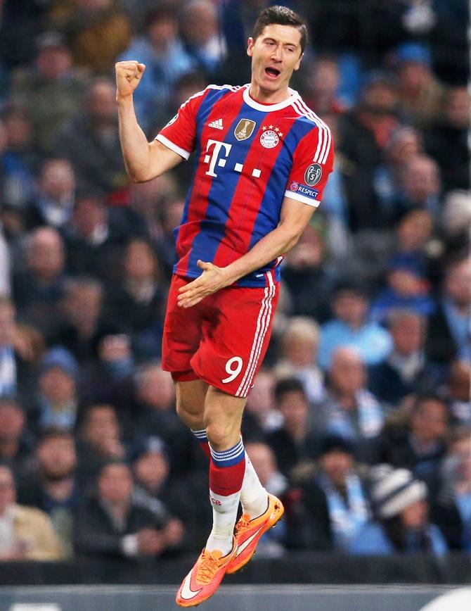 Robert Lewandowski of Bayern Muenchen