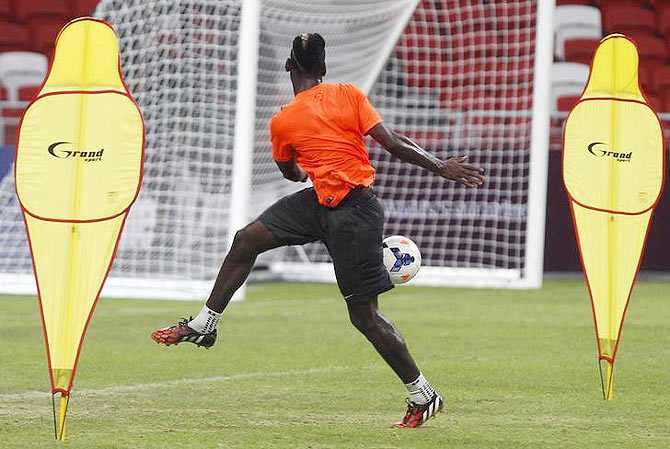 Juventus' Paul Pogba at a training session