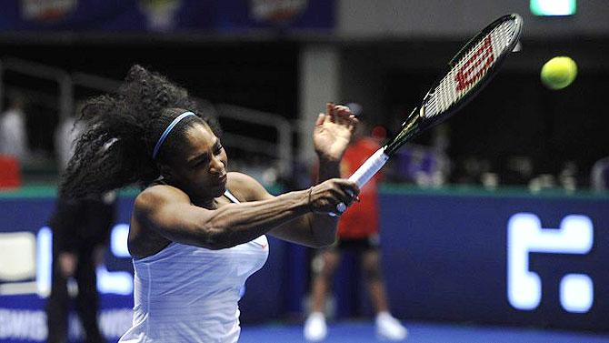 Philippine Mavericks' Serena Williams in action during her match against Singapore Slammers on Thursday