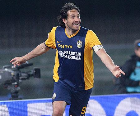 Luca Toni of Hellas Verona