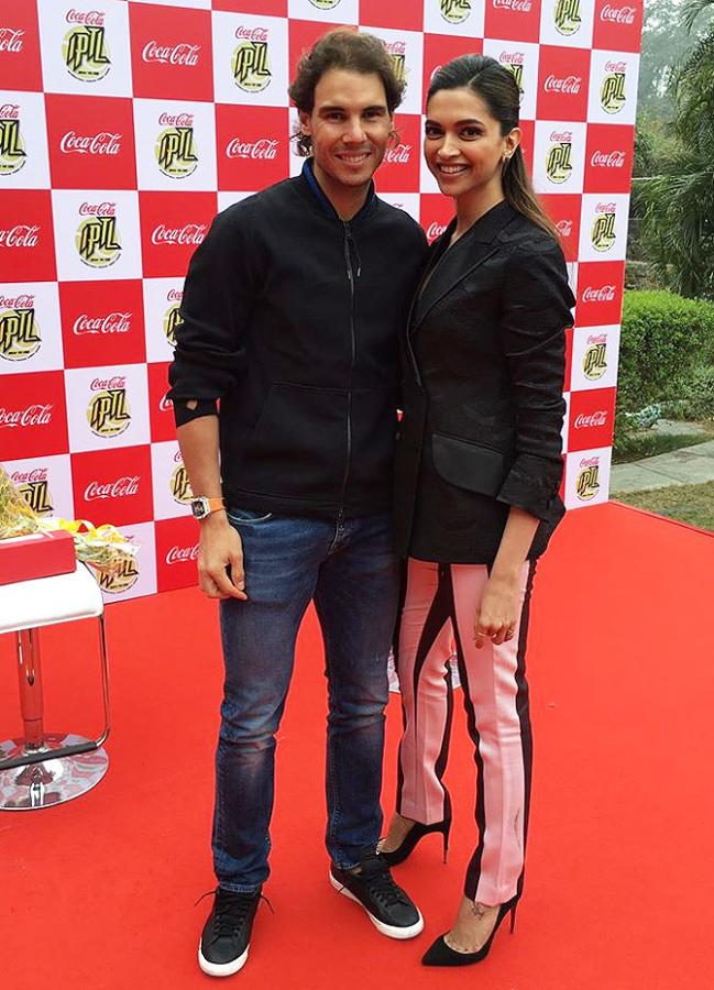 Rafael Nadal with Deepika Padukone