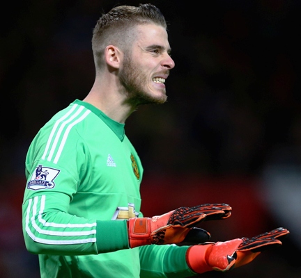 David De Gea of Manchester United in action during a Premier League match 