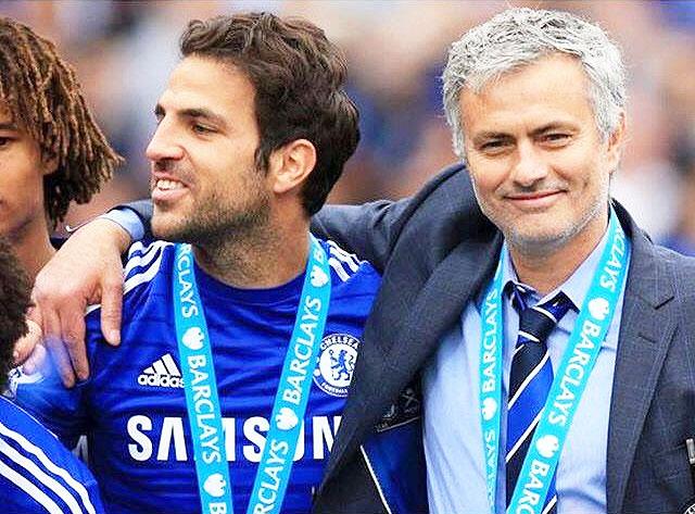 Cesc Fabrgas and Jose Mourinho