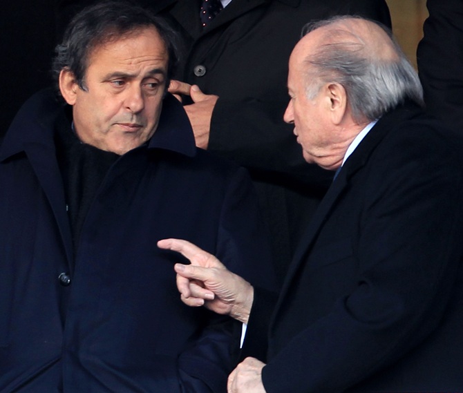 Sepp Blatter and Michel Platini 