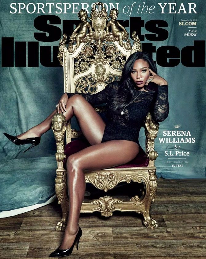 A picture of Serena Williams for the cover of Sports Illustrated's Sports Personality of the Year issue