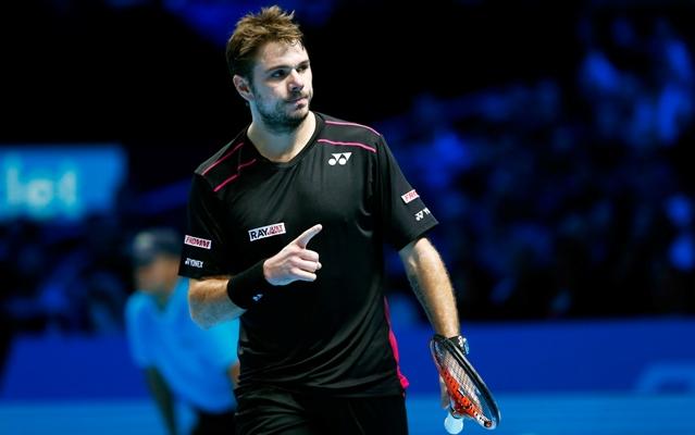 Stan Wawrinka of Switzerland during the ATP World Tour Finals in London 