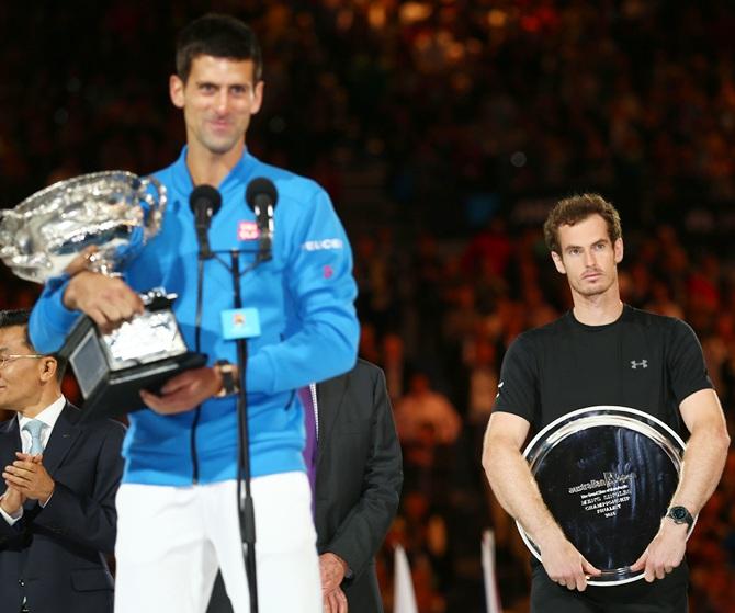 Novak Djokovic of Serbia