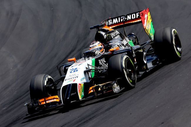 Nico Hulkenberg of Germany and Force India drives during qualifying session 