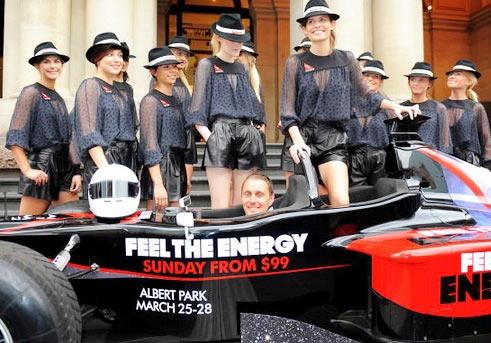 Grid girls at the Australian Grand Prix in Melbourne