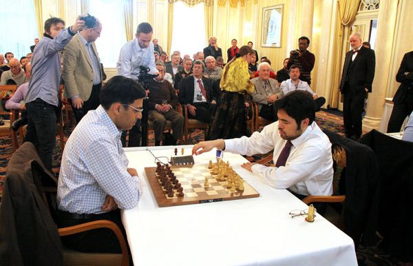 Viswanathan Anand holds Hikaru Nakamura to an easy draw in Norway