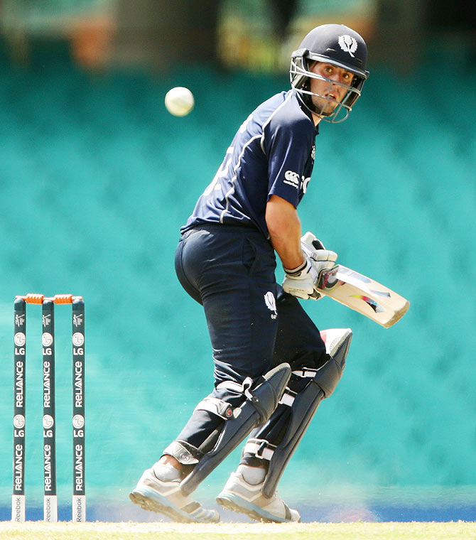 Calum MacLeod of Scotland bats