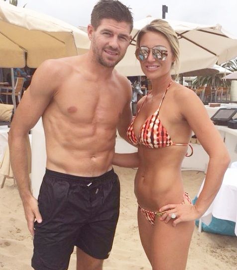 Steven Gerrard with his wife Alex