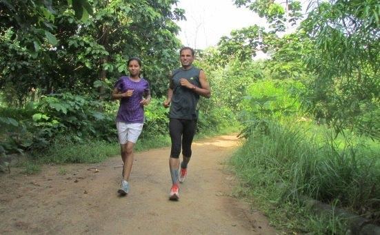 Ultra marathoner Arun Bhardwaj with his daughter Zola