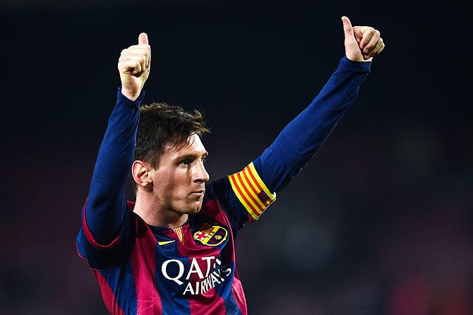 Lionel Messi of FC Barcelona 