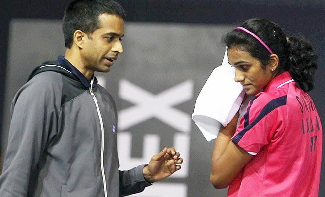 oach Pullela Gopichand with PV Sindhu