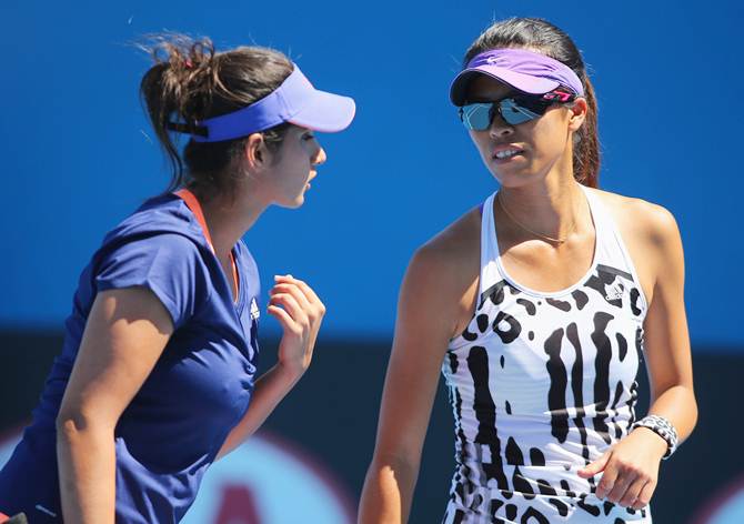 Sania Mirza and Su-Wei Hsieh
