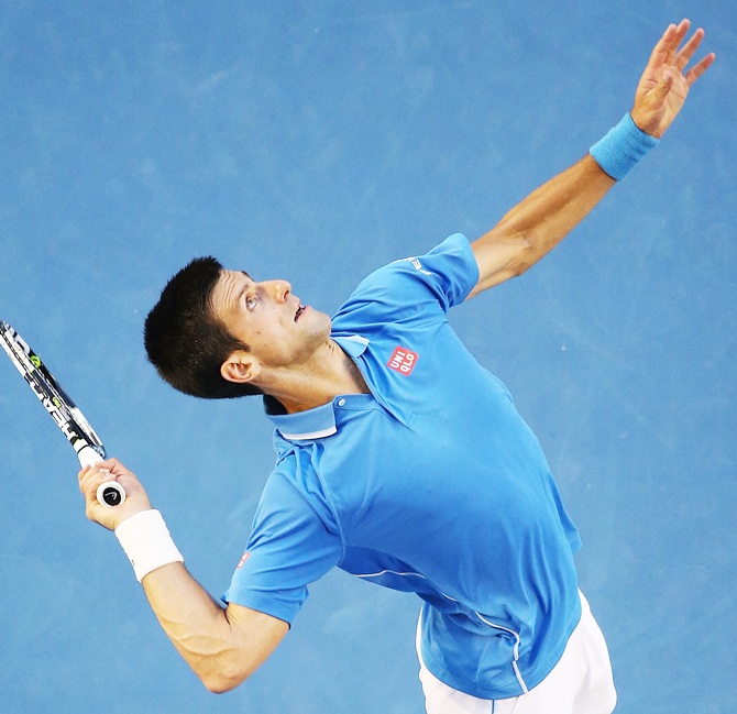 Novak Djokovic of Serbia