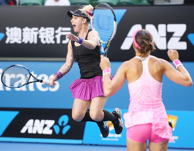 American Bethanie Mattek-Sands and her Czech partner Lucie Safarova