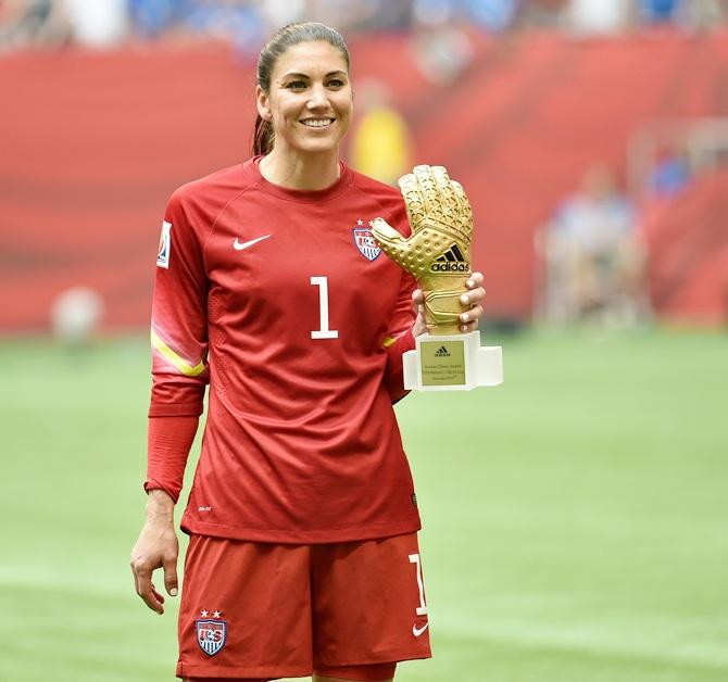 Goalkeeper Hope Solo