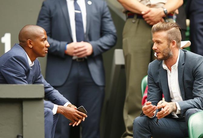 Ashley Young and David Beckham 