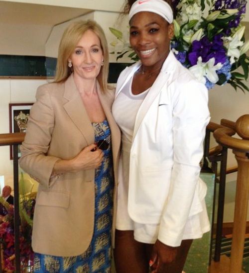 JK Rowling with Serena Williams