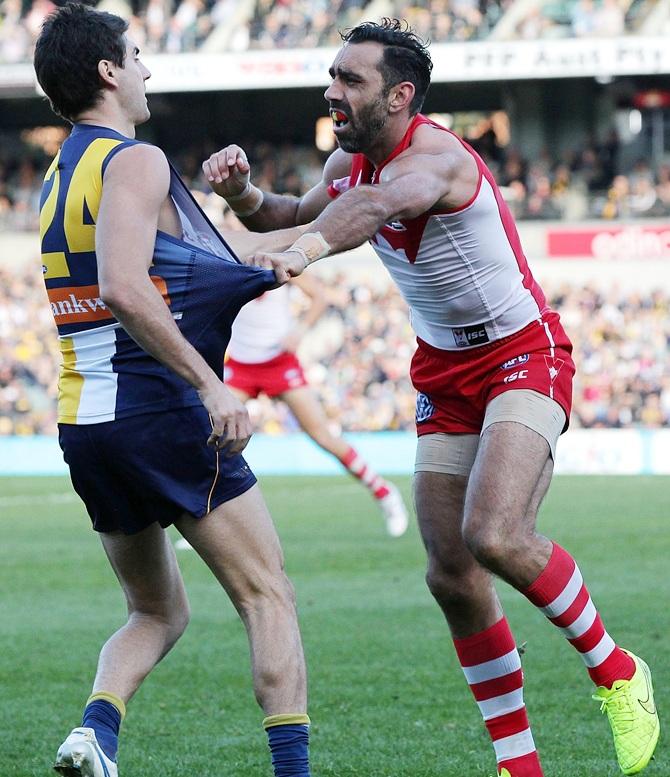 Adam Goodes of the Swans