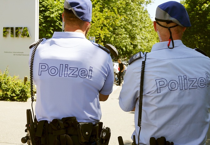 Swiss police officers