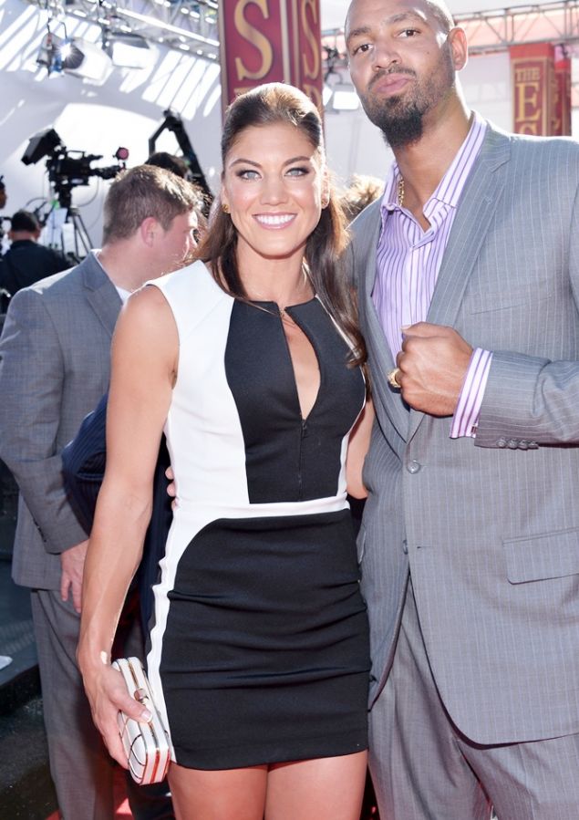 USA soccer player Hope Solo and former NFL player Jerramy Stevens