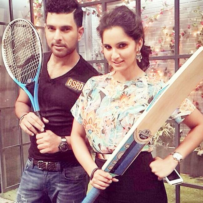 Yuvraj Singh and Sania Mirza