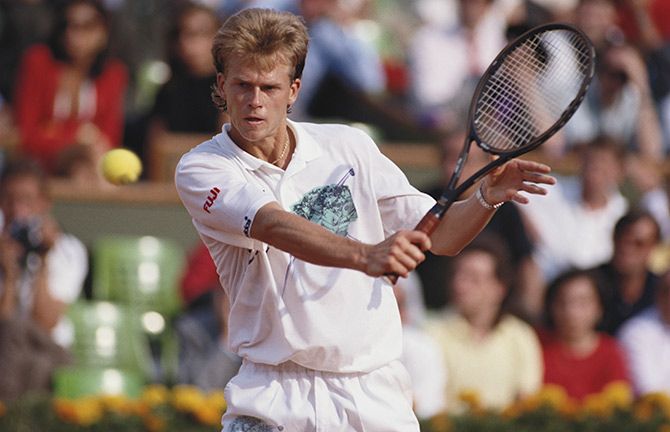 Stefan Edberg was an exponent of the backhand volley