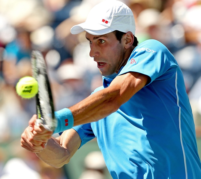 Novak Djokovic of Serbia