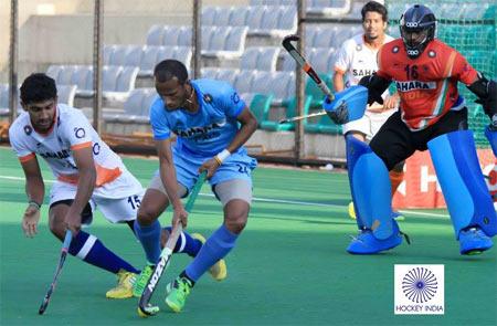 India hockey players at a training session