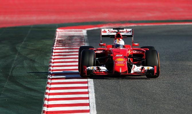 Sebastian Vettel of Ferrari