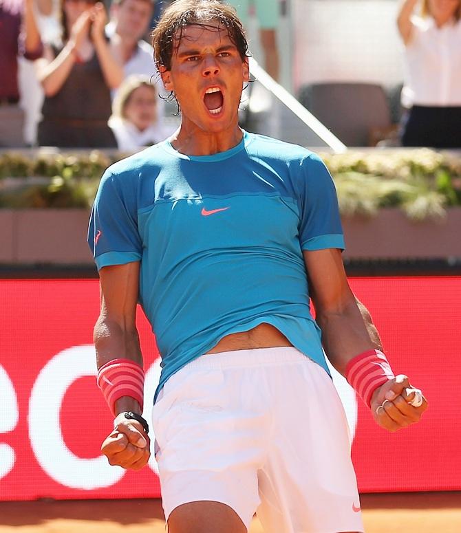 Rafael Nadal of Spain celebrates