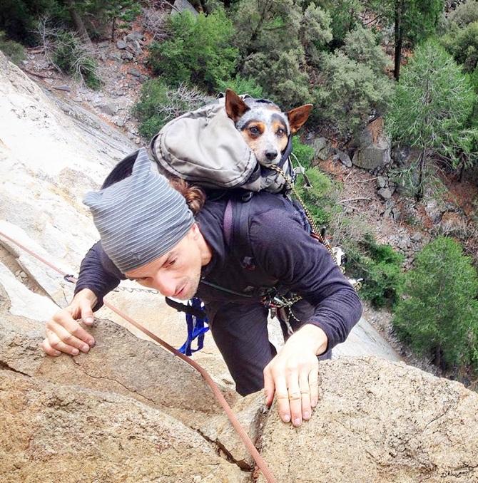 Dean Potter with his dog Whisper