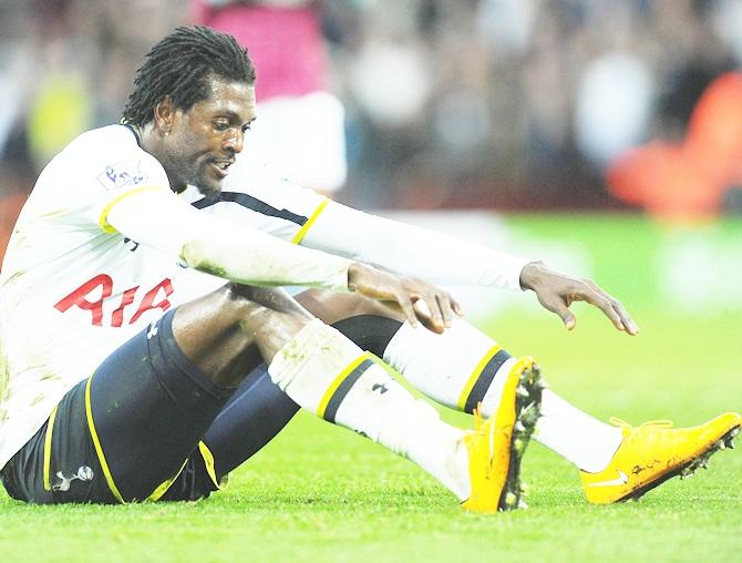 Spurs striker Emmanuel Adebayor