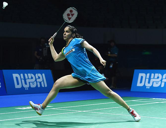 Saina Nehwal of India in action 