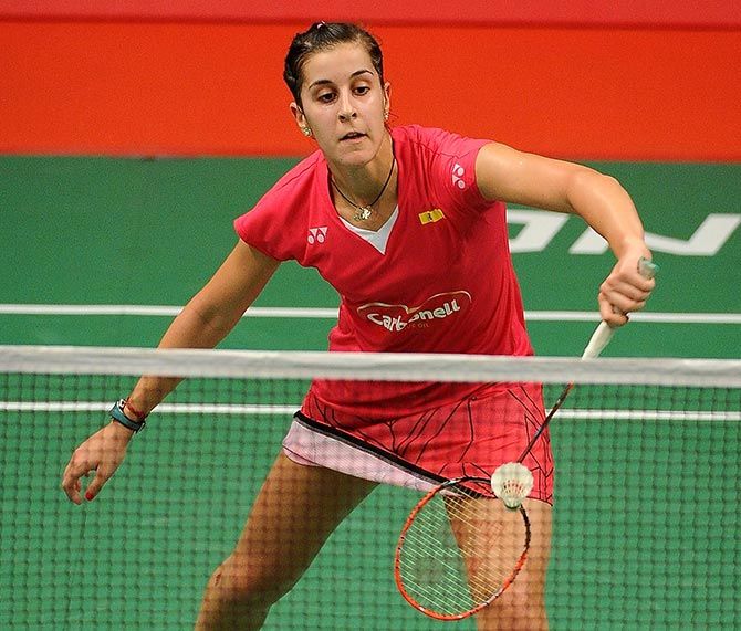 The Spaniard tore the anterior cruciate ligament in her right leg during the final of the Indonesia Masters in January and had to undergo surgery and a lengthy rehabilitation before returning to court.