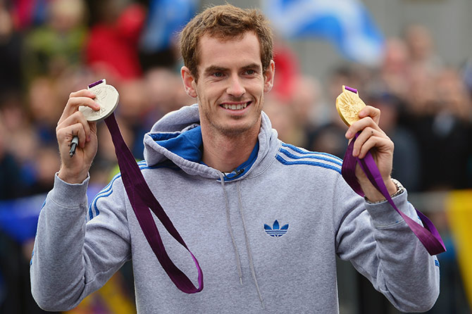 Andy Murray returns to Dunblane following his win in the US Open and his gold medal in the 2012 Olympic games in London 