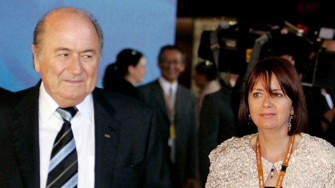 FIFA president Sepp Blatter with daughter Corinne