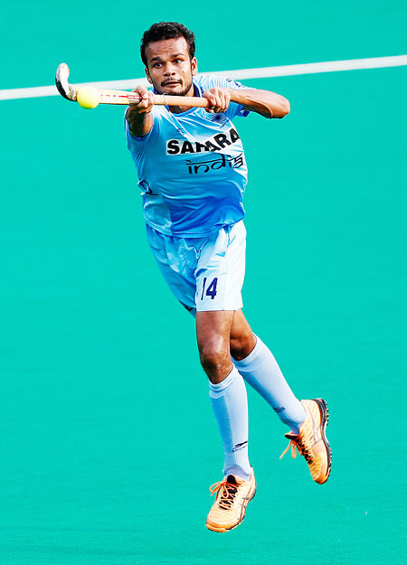 India hockey player Lalit Upadhyay in action