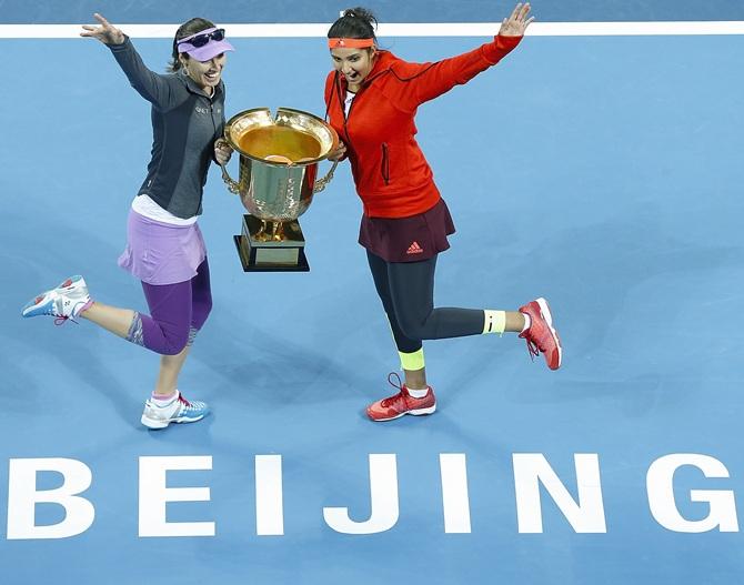 Sania Mirza and Switzerland’s Martina Hingis