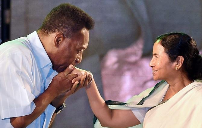 Mamata Banerjee with Pele