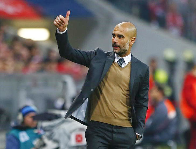 Bayern Munich's coach Pep Guardiola