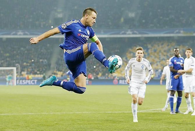 Chelsea's John Terry in action during the UEFA Champions League Group G match against NSK Olimpiyskyi Stadium, Kiev, on Tuesday