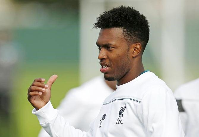 Liverpool's Daniel Sturridge during training 