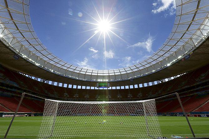 File photo of general view of the national stadium in Brasilia 